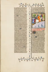 Xerxès, roi des Perses, traverse un pont avec son armée